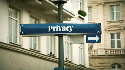 Obraz premium Street Sign to Privacy