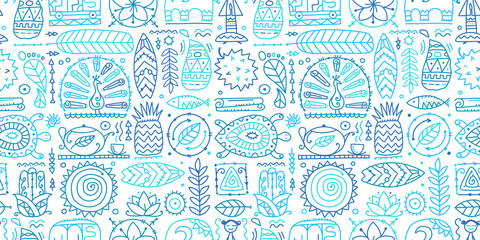 Sri Lanka art travel, tribal seamless pattern for your design