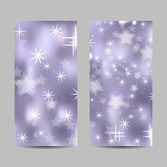 Set of vertical banners with stars and circles