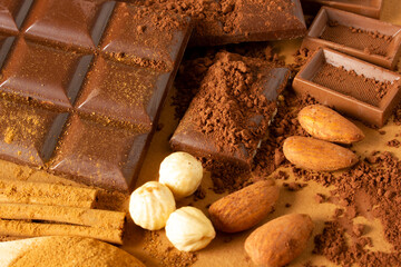 Chocolate milk. Studio shoot. Background, texture ..