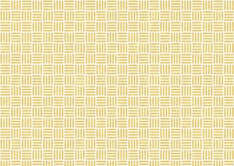 和紙に描かれた金色と銀色の算木崩し模様、日本の伝統模様素材