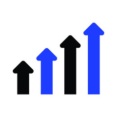 Business graph Growing chart icon