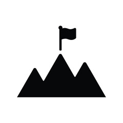 Mountain and flag goal for successful Icon
