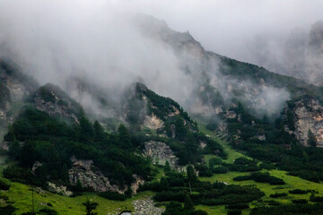 Fototapeta na wymiar misty mountain landscape