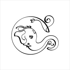 Ganesha Pen Ink Style M_2009011