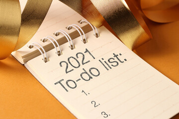 To do list 2021 with beautiful decoration.