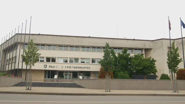 Silute District Municipality Building. Static Footage