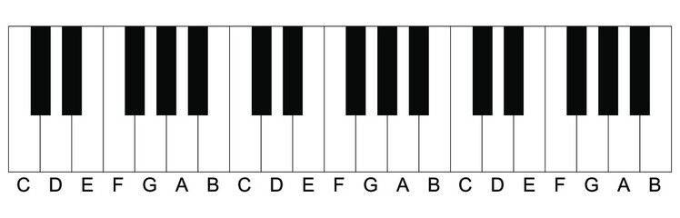 piano keys vector illustration