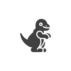 Dinosaur toy vector icon. filled flat sign for mobile concept and web design. T-Rex toy dinosaur glyph icon. Symbol, logo illustration. Vector graphics
