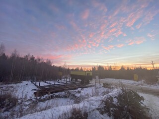 sunrise over the river