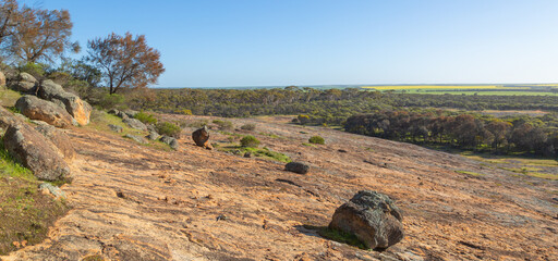 The Humps, a well known rock formation southeast of Hyden, Western Australia