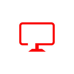 TV monitor logo design template