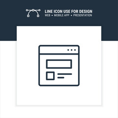 web design template vector symbol outline stroke graphic design single icon illustration