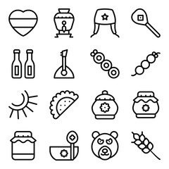 
Russian Food Solid Icons Pack 
