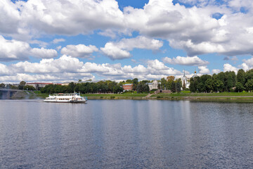 Tver. Tver region. Walk along the Volga. Views of the old Volga bridge