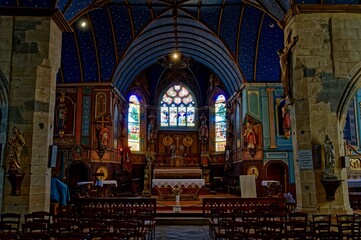 Fototapeta na wymiar Eglise Saint-Sauveur, Le Faou, Finistère, Bretagne, France 