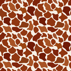 Seamless Hand Drawn pattern of animal skin texture - giraffe. Abstract Wild Animal Skin Print, vector stock illustration. Printable Background. 
