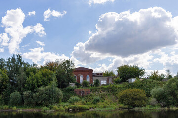 Obraz premium Tver. Tver region. Walk along the Volga. Views old buildings on the right Bank of the Volga; Tver water intake;