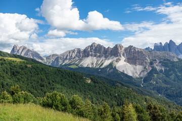 Fototapeta na wymiar Landscape panorama of Seiser Alm in South Tyrol, Italy