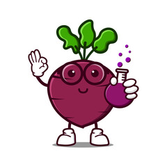 cute beetroot cartoon mascot character