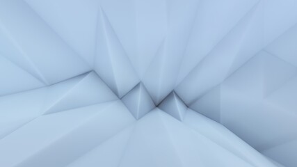 Abstract architecture background of gray triangular shaped 3d render