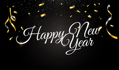 Lettering for fashionable cover designs for new year and Christmas holidays. Christmas invitation template with magic glitter movement.
