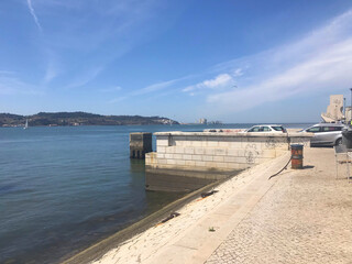 Fototapeta na wymiar view of river Tagus in Lisbon Portugal