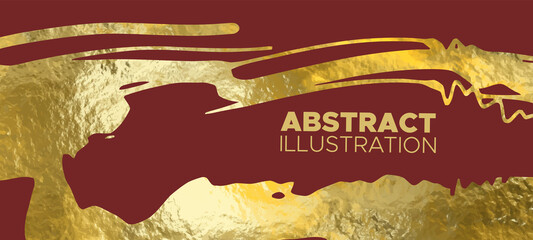 Vector Red and Gold Design Templates for banner.