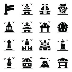 
Indonesian Culture Glyph Icons Set 
