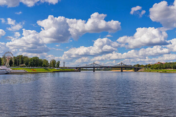 Tver. Tver region. Walk along the Volga. Views of the old Volga bridge
