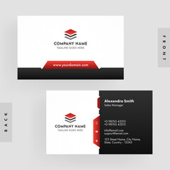 Horizontal Business Cards In Black and White Color.