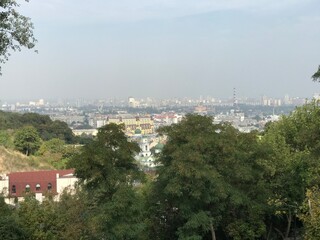 view of the city from above