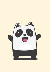 Panda. Flat style design - vector © mix3r