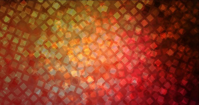 4K looping dark red, yellow flowing video with rectangles. Colorful fashion clip with gradient rectangles. Flowing design for presentations. 4096 x 2160, 30 fps.