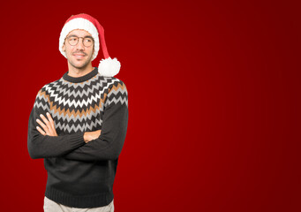 Fototapeta premium Christmas - Young man gesturing