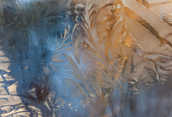 ..the frosty patterns on the window
