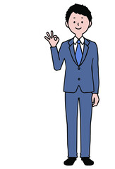 グレーのスーツ　ＯＫ　男性