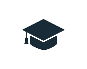 Graduate Hat Education Icon Vector Logo Template Illustration Design