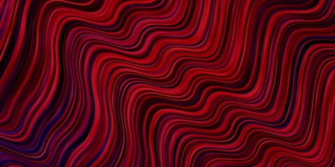 Dark Blue, Red vector background with bent lines.