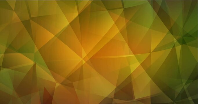 4K looping dark green, yellow polygonal video footage. Holographic abstract video with gradient. Screen saver for tech devices. 4096 x 2160, 30 fps. Codec Photo JPEG.