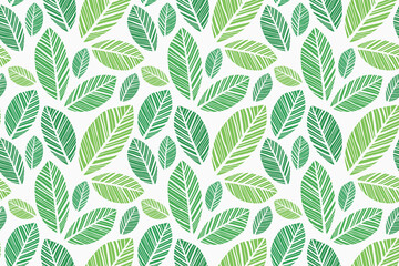 Leaves Pattern - Endless Background - Seamless
