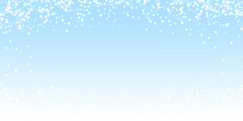 Fototapeta premium Beautiful falling snow Christmas background. Subtl