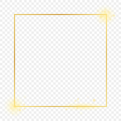 Gold glowing square frame