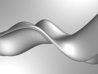 Metallic abstract wavy liquid background
