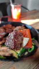 grilled beef steak