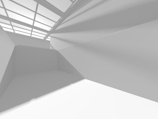 Fototapeta premium White Modern Background. Abstract Building Concept