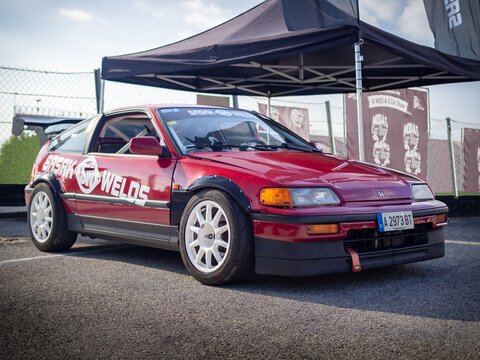 MONTMELO, SPAIN-SEPTEMBER 29, 2019: Honda CR-X (aka Honda Ballade Sports CR-X) at City streets