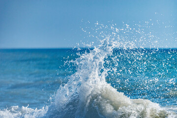 Wave of the sea water at sunny day time.