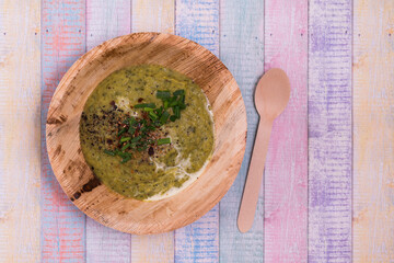 palm leaf zucchini soup dishes