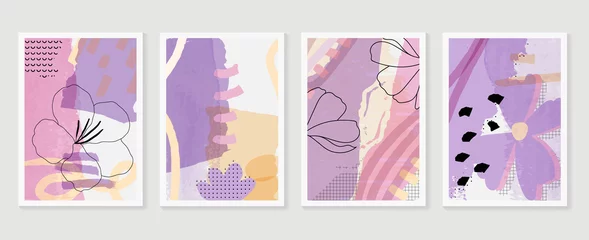 Abstrakte Wandkunst-Vektorsammlung. Abstrakte organische Form Kunstdesign für Poster, Drucke, Cover, Tapeten, minimale und natürliche Wandkunst. Vektor-Illustration. © TWINS DESIGN STUDIO